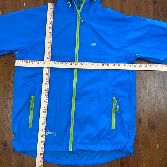 Trespass Mens TP75 Waterproof Breathable Packaway Rain Jacket Blue Size S - Picture 8 of 8